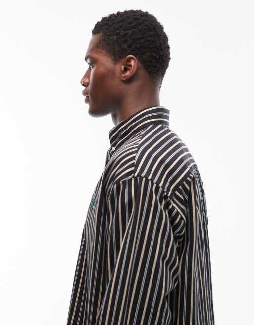 Carhartt WIP – Palance – Langärmliges Hemd in Schwarz mit Streifen, 4 von 5