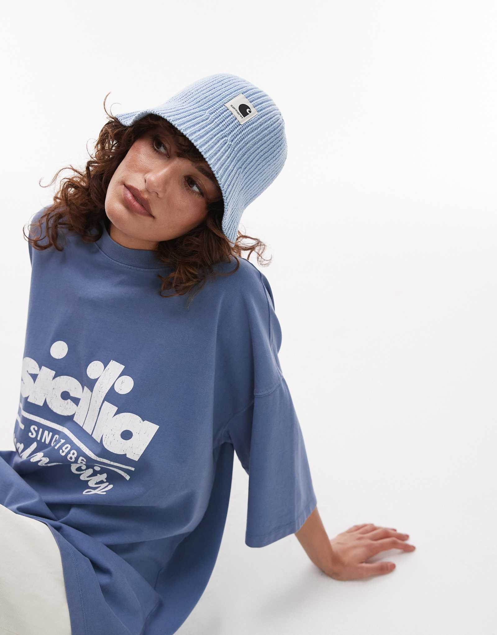 Светло-голубая шляпа Carhartt WIP paloma