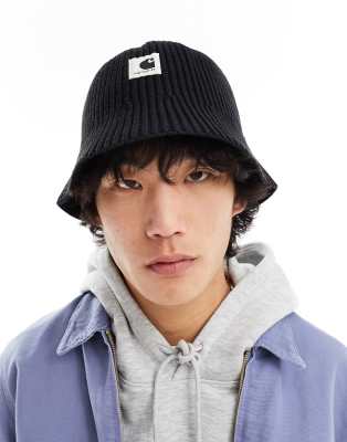 Carhartt WIP paloma knitted bucket hat in black