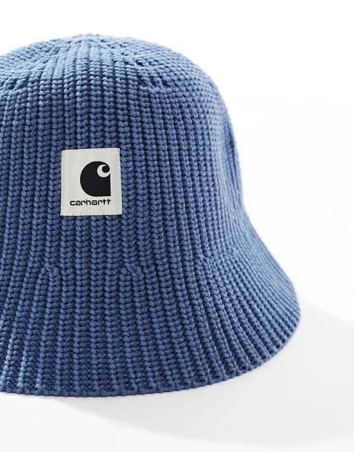 Carhartt WIP paloma knitted bucket hat in blue | ASOS