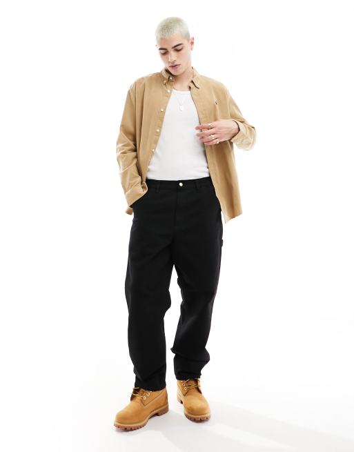 Carhartt WIP - Pantalon droit décontracté à empiècements au genou - Noir, 4 de 5