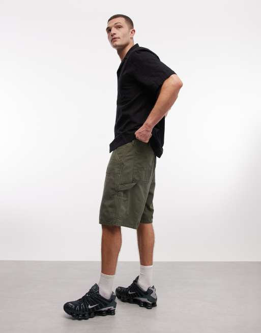 Carhartt WIP - Pantaloncini grigi con ginocchia doppiate, 3 di 5