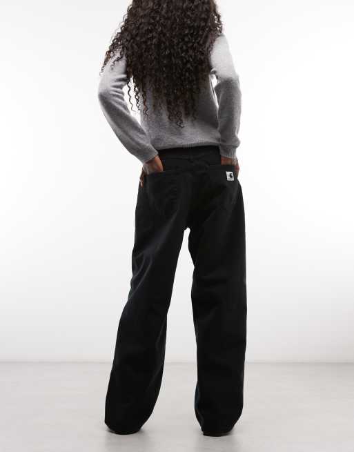 Carhartt WIP - pantalones Brandon de corte holgado en negro, 3 de 5