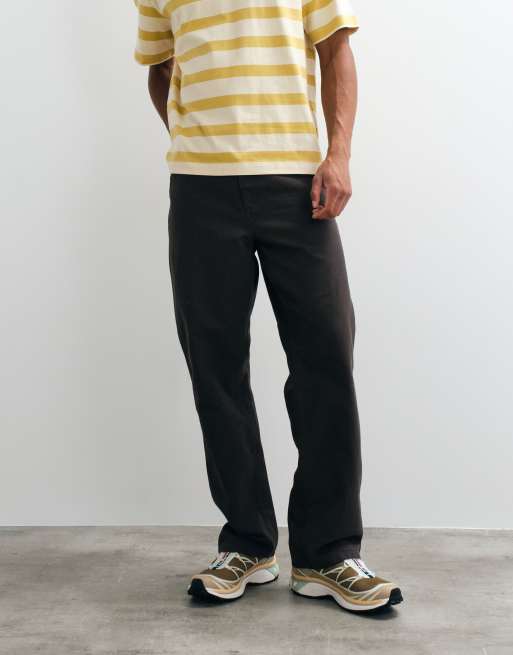 Carhartt WIP pantalones de corte holgado Single Knee en marrón oscuro, 2 de 5