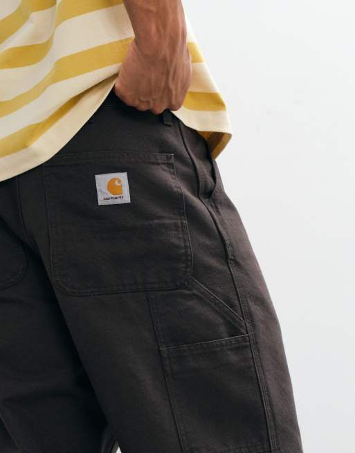 Carhartt WIP - Pantaloni comodi a gamba singola marrone scuro, 4 di 5