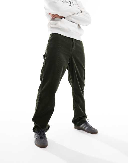 Carhartt WIP - Pantaloni dritti comodi in velluto a coste verdi, 3 di 5