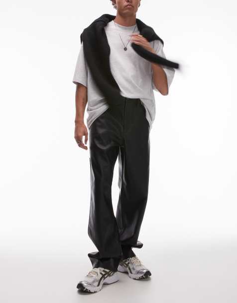 Carhartt WIP - Pantaloni neri in pelle sintetica - view 1
