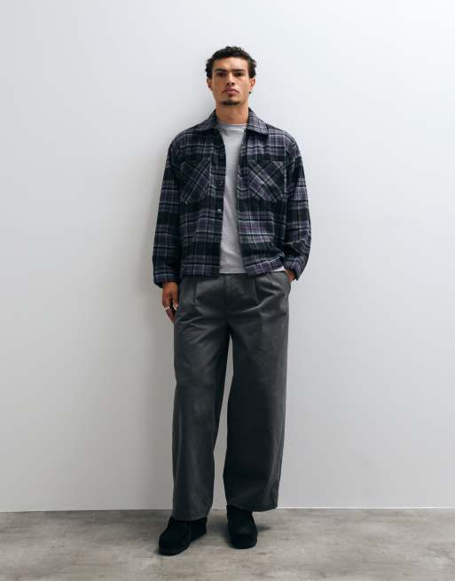 Carhartt WIP Parson overshirt in shady purple check, 2 of 5