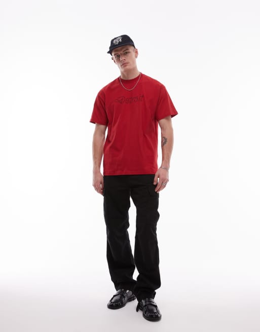 Carhartt WIP - Peace and Work - T-shirt met grafische print in rood, 3 van 4