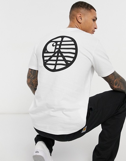 Carhartt WIP peace state back print t-shirt in white