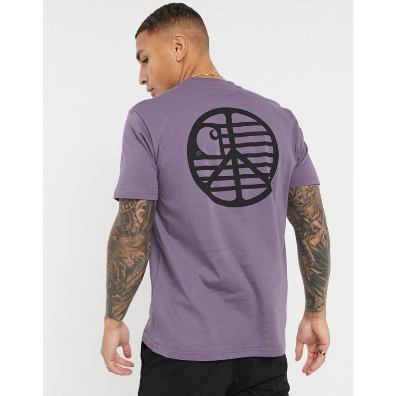 T-shirt e Canotte Uomo Carhartt WIP - Peace State - T-shirt con stampa sul retro, colore viola
