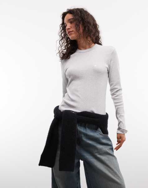 Carhartt WIP Philipa Langarm-T-Shirt in Ash Heather - view 1