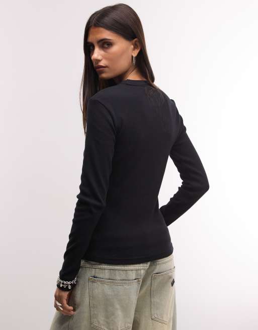 Carhartt WIP Philipa långärmad t-shirt i svart, 4 av 4