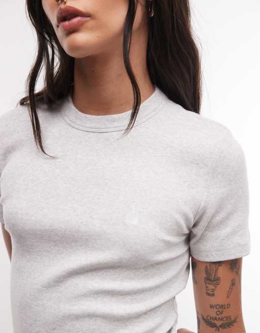 Carhartt WIP Philipa T-shirt in ash heather, 3 van 4