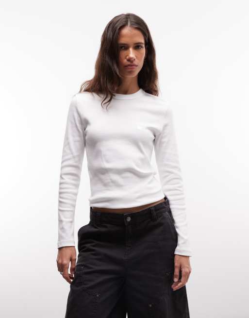 Carhartt WIP Philipa T-shirt w kolorze białym, 2 z 4