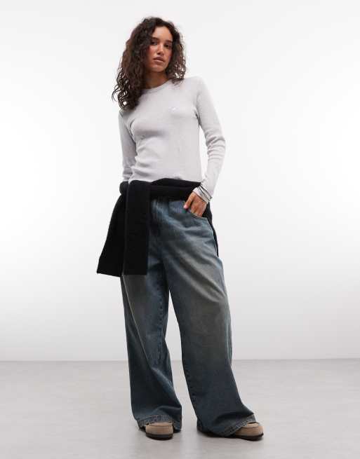 Carhartt WIP Philippa long sleeve t-shirt in ash heather, 2 of 4
