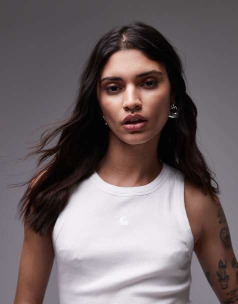 Carhartt WIP Philips vest in white 