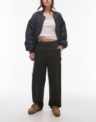 Carhartt WIP - Piece - Lockere, gerade geschnittene Jeans mit Leopardenmuster-Schwarz