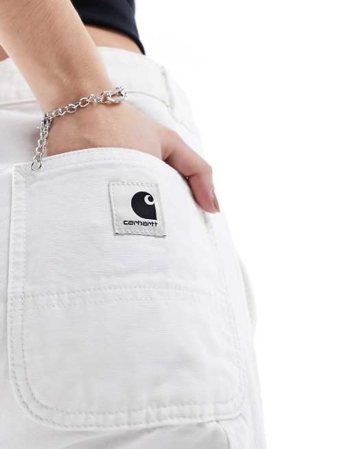 Carhartt WIP – Pierce – Białe spodnie z prostymi nogawkami, 5 z 5