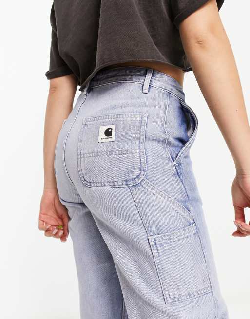 Carhartt WIP pierce boyfriend fit jeans in blue stone wash