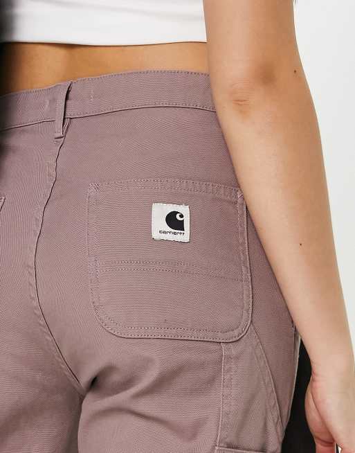 Carhartt WIP Pierce boyfriend fit pants in pink, 3 of 4