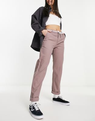 Carhartt WIP pierce boyfriend fit trousers in pink | ASOS