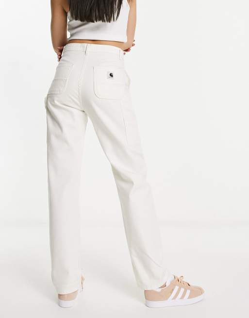 Carhartt WIP pierce boyfriend fit trousers in white