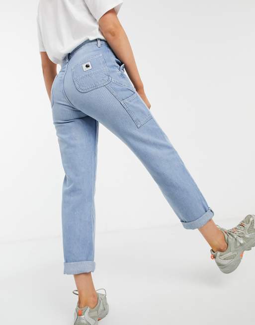 Carhartt WIP - Pierce - Cargojeans in blauw met lichte wassing