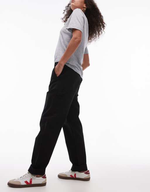 Carhartt WIP – Pierce – Czarne luźne jeansy o prostym kroju 