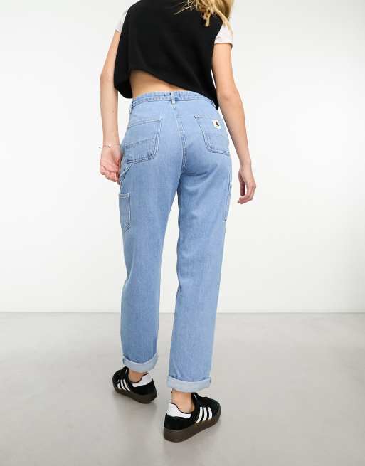 Carhartt WIP - Pierce - Jean style charpentier coupe boyfriend - Bleu, 2 de 5