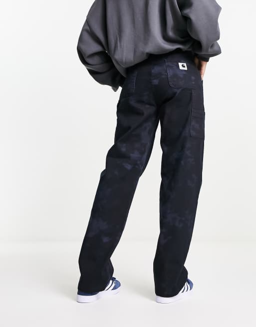 Carhartt WIP Pierce relaxed dyed carpenter pants in black