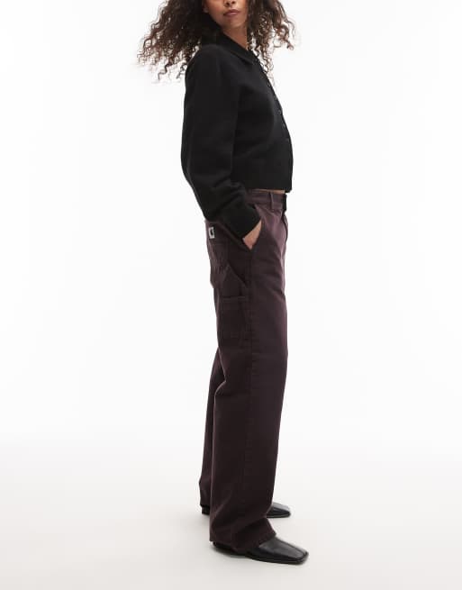 Carhartt WIP Pierce straight carpenter pants in brown, 3 of 5