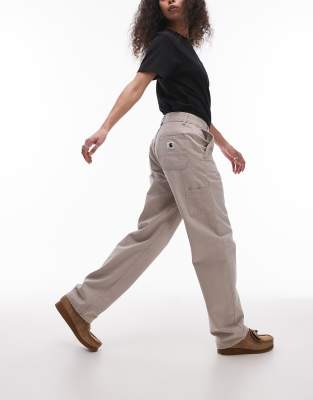 Carhartt WIP Carhartt WIP pierce straight fit trousers in beige-Neutral
