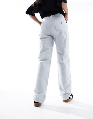 Carhartt WIP pierce straight leg garment dyed trousers in grey