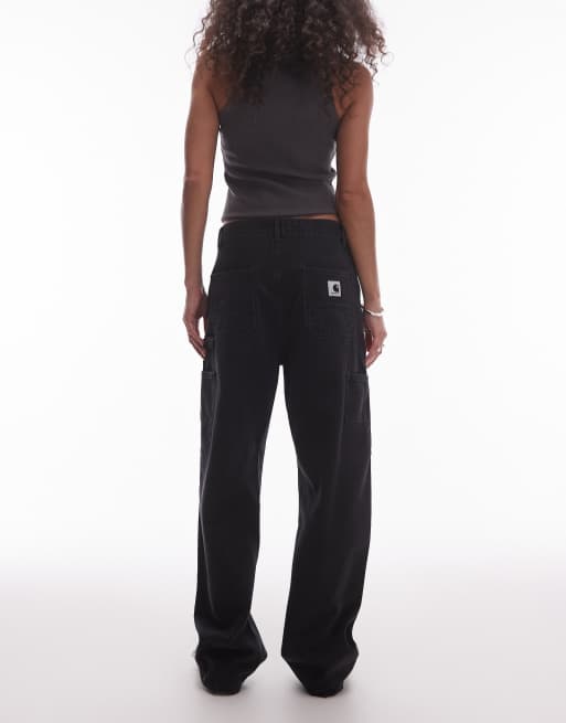 Carhartt WIP Pierce straight leg jeans in black wash, 2 of 5