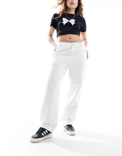 Carhartt WIP pierce straight leg trousers in white