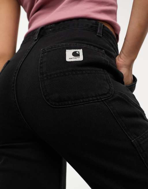 Carhartt WIP - Pierce - Tømrerjeans i boyfriendstil i sort vask, 3 af 5
