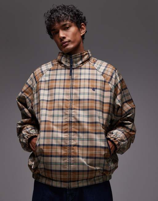 Carhartt WIP – Planer – Wendejacke in kariertem Cremeweiß