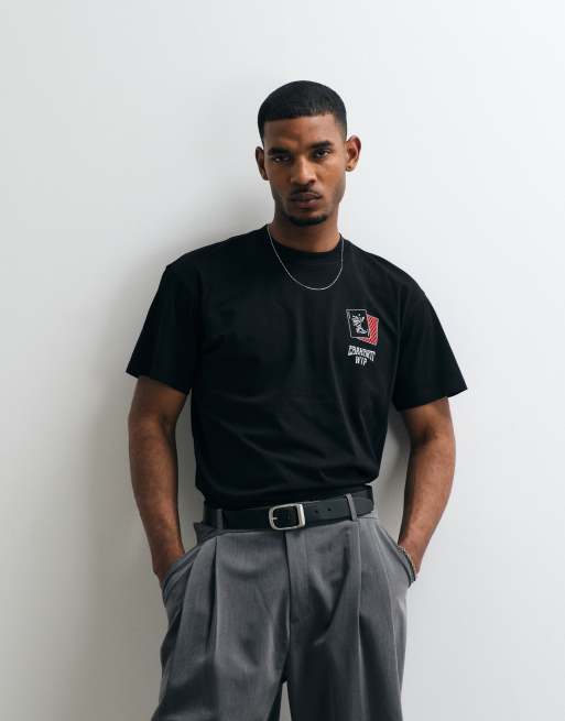 Carhartt WIP playing cards t-shirt with back print in black, 5 of 5