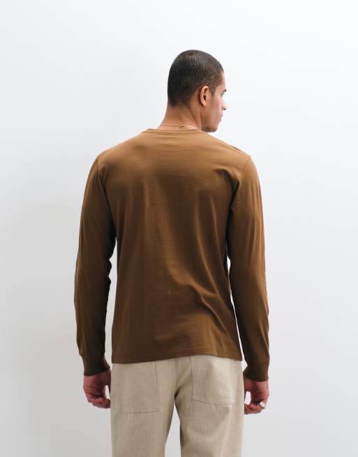 Carhartt WIP - Pocket - Camiseta marrón Hamilton de manga larga, 3 de 5