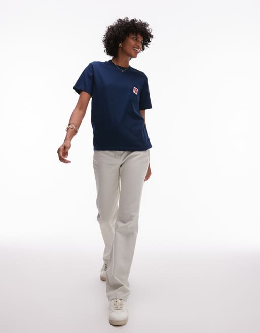 【carhartt】\"S/S Pocket Heart\"ハートロゴコットンTシャツ/Blue Carhartt WIP Pocket Heart T-Shirt Blue