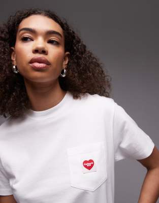 Carhartt Pocket Heart Logo T-shirt In White