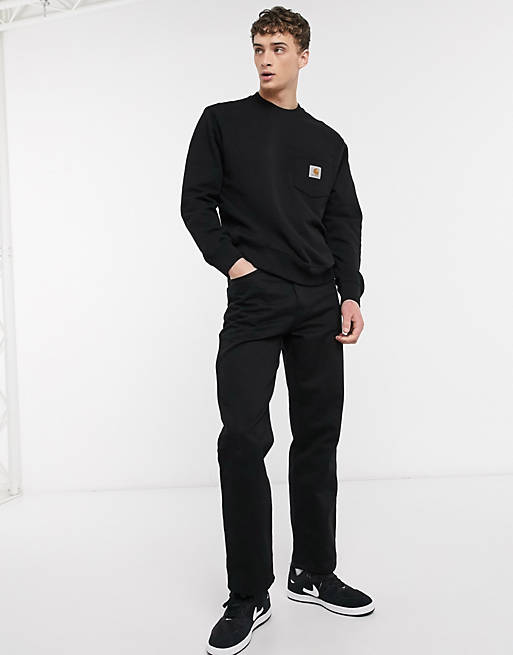 Carhartt WIP pocket sweatshirt in black