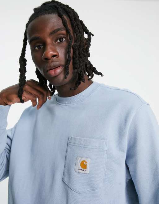 Pull carhartt bleu hot sale