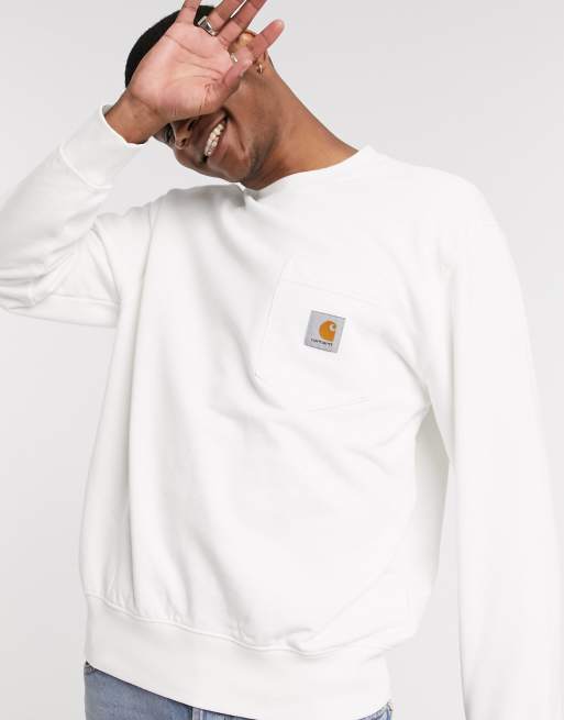 White 2025 carhartt sweatshirt