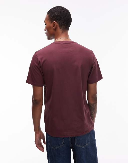 Carhartt WIP pocket t-shirt in burgundy, 3 of 5