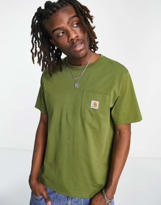 Green t shop shirt with pocket