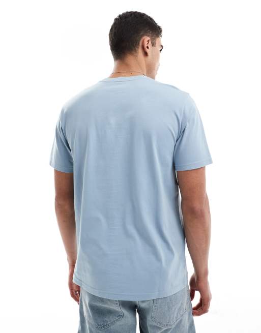 Carhartt WIP pocket t-shirt in light blue, 3 of 4