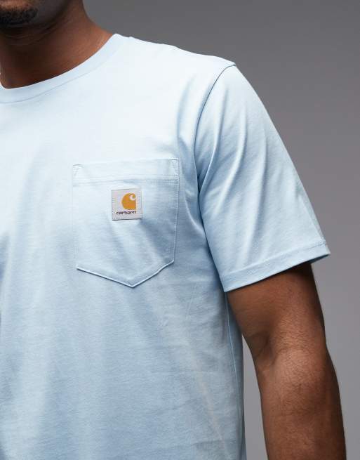 Carhartt WIP pocket t-shirt in light blue, 5 of 5