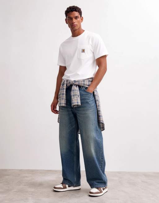 Carhartt WIP pocket t-shirt in white, 8 of 10